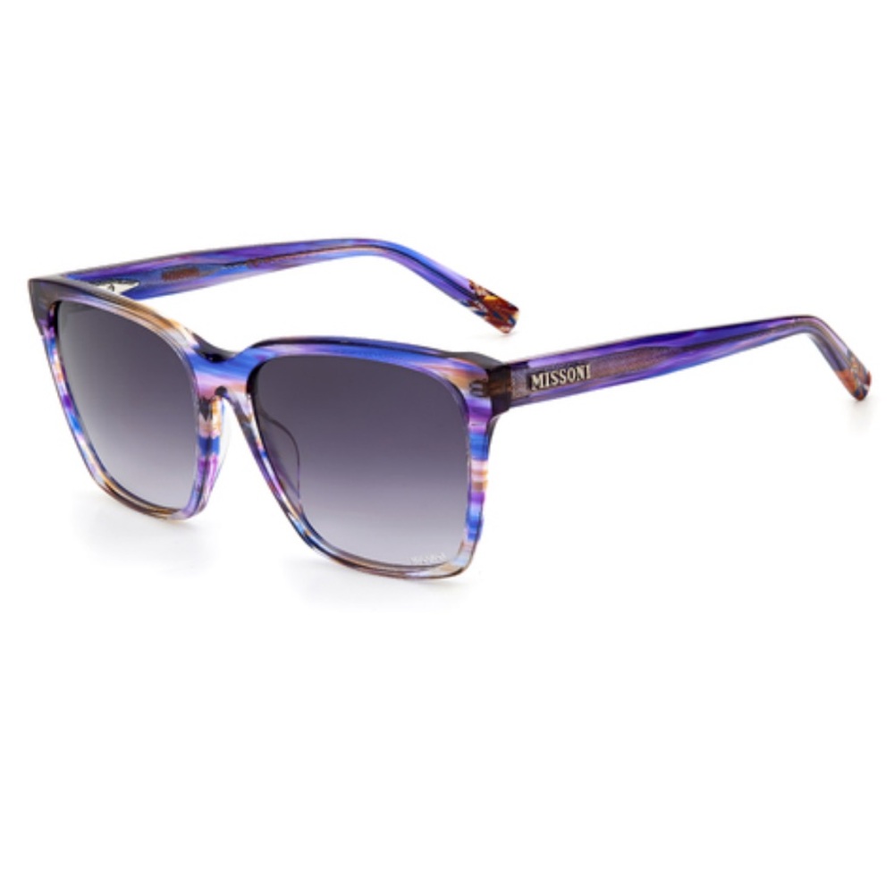 Missoni MIS 0008/S V43 9O 56 Blue Horn / Dark Grey Gradient Lenses